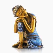 Decoração para mesa de buda wu chen, escultura longa sakyamuni artesanal de resina de buda adormecida amitabha, decoração de budismo zen r1524 2024 - compre barato