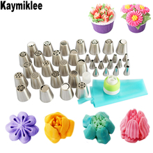 KAYMIKLEE 40PCS/SET Icing Piping Nozzles Pastry Stainless Steel Decoration Nozzle for Cake Decorating Tools CS015 2023 - buy cheap