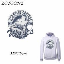 Zotoone patches para roupas wolf tigre transferência de calor, faça você mesmo acessórios de decoração em remendos de ferro aplique de roupas camisetas 2024 - compre barato