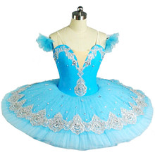 Tutu profissional feminino para balé infantil, roupa para dança, balé adulto azul, saia tutu, traje feminino 2024 - compre barato