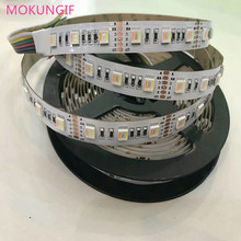 New Arrivals RGB+CCT LED Strip 5050 30 or 60leds/meter 12v/24volt 5 in 1 chips LED CW+RGB+WW LED flexible strip White PCB 2024 - buy cheap