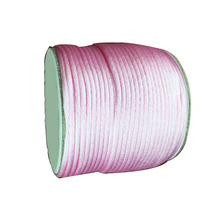 Розовый нейлоновый шнур 2 мм + ювелирные изделия, аксессуары, погремушка, атласная веревка, макраме, браслет, нить, бусины, шнуры 60 м/рулон 2024 - купить недорого