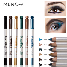 Menow Brand 12Pcs/Set Pro Glitter Wooden Eyeliner Pencil Waterproof Long-lasting Makeup Black Blue Gold Eye Liner Pencil MN109 2024 - buy cheap