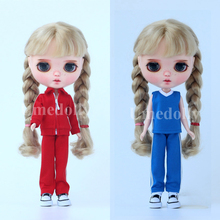 1Set Blyth Doll Sportswear Vest Coat Pants for Middle Blyth, Holala, Azone S, Licca, 1/6 BJD, ob11 Sport Suit Clothes Accessory 2024 - buy cheap