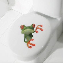 3D Frog WC Toilet Sticker For Furniture Bathroom Wall Stickers Home Decor Mual Art Vinyl Adesivos De Paredes Waterproof Posters 2024 - buy cheap