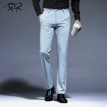 Calça masculina de algodão, nova moda casual, calça de verão, justa, roupa de marca 2024 - compre barato