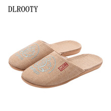 Men Slippers Sandals Flip Flops 2019 New Summer Fashion Breathable Hemp Non-slip Shoes Man Home Slides Solid Casual Male 2024 - buy cheap