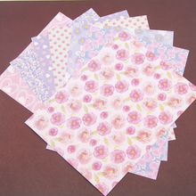 Rosa hermoso patrón decoración manualidades papel práctico DIY Origami Handcraft foto álbum Fondo Scrapbooking decoración papel 2024 - compra barato