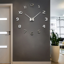 3D DIY Wall Clock Modern Style 2019 New Saat Reloj De Pared Metal Art Clock Living Room Acrylic Mirror Watch Horloge Murale 2024 - buy cheap