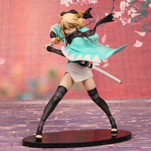 Aquamarine Fate Fate/Grand Order Figure Sukura Saber Figure Okita Souji 23CM PVC Action Figure Toy Collection Model Gift 2024 - buy cheap