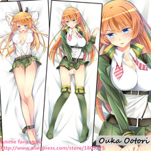 Sexy Japanese Anime Pillowcase  Academy 35th Test Platoon Ouka Ootori Cute Pillow Case Cover decorative Hugging Body Bedding 2024 - buy cheap