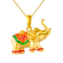 1pcs New Arrival 999 24K Yellow Gold Pendant 3D 999 Gold Elephant Pendant 1.24g 2024 - buy cheap