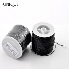 FUNIQUE Black Thread Findings & Components 80M Waxed Rope Cord Jewelry 0.5mm Thickness Thread For DIY Bracelet & Necklace 2024 - buy cheap
