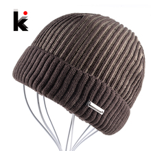 Winter Mens Beanie Hat Bonnet Knitted Hat Plus Velvet Cap Skullies Thicker Touca Fringe Beanies For Men Keep Warm Caps 2024 - buy cheap