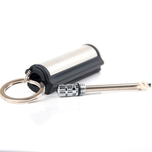 Hot Sale! Waterproof Outdoor Camping Metal Permanent Match Striker Lighter with Key Chain Survival Matches Silver 2024 - buy cheap