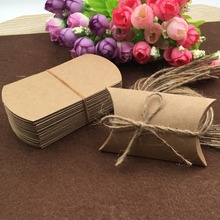 30Pcs/Lot Kraft Pillow Boxes With Free Strings DIY Gift Boxes Paper Present Box Accessory Packing Box Small Storage Boxes 2024 - buy cheap