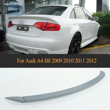 Grey PU rear trunk lip wing spoiler for Audi A4 B8 2009 2010 2011 2012 2024 - buy cheap