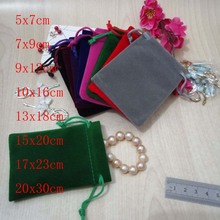 200pcs/Lot Multicolor Velvet Bags With Drawstrings 5x7 7x9 9x12 cm Jewellery Gifts Bags Christmas Wedding Gifts Packaging Bags 2024 - buy cheap