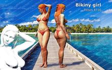 Kit de figuras de resina de montaje, 1/16, Bikiny Girl 2024 - compra barato