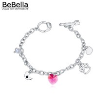 Женский браслет с подвесками BeBella, модный браслет с кристаллами Swarovski, ювелирное изделие для девочек, подарок на день рождения 2024 - купить недорого
