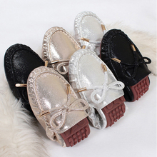 Zapatos planos enrollados de lentejuelas para mujer, zapatillas de ballet de punta redonda, sin cordones, talla grande 42 43 2024 - compra barato