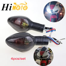 Lâmpada seta âmbar para motocicleta, 4 unidades, para honda cbr600rr cbr1000rr cb600f hornet cbr125r cbr500r cb1300 2024 - compre barato