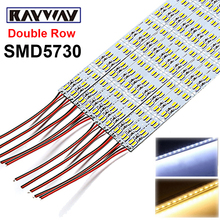 DC12V LED rigid hard Strip Bar Light Double Row smd 5630/5730 50CM lamp For kitchen  led cocina poer led armario 2024 - buy cheap