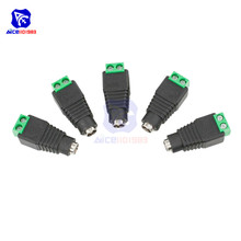 5 PCS/Lot Female Socket DC Power Plug Jack 2.5x5.5 mm Wire Connector for CCTV Camera LED Strip Light 5.5*2.5mm DC Power Plug 2024 - buy cheap