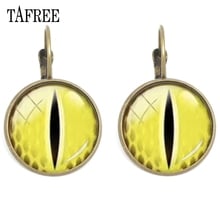 TAFREE Evil Dragon Eye Clip On Earrings New Fashion Trendy Bright Color Earring Round Glass Cabochon Dome Handmade Jewelry EY296 2024 - buy cheap