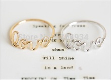 Jisensp 2020 Новинка модное популярное модное изысканное кольцо из сплава с надписью Love дружба для женщин простое кольцо с милым сердцем ювелирные изделия для женщин 2024 - купить недорого