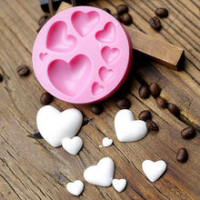 Venda quente 3d diy coração fondant molde bolo de silicone decoração artesanato açúcar chocolate molde 2024 - compre barato
