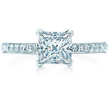1 карат 18K Белое Золото Принцесса Cut надежный имитирующий бриллианты Женское Обручальное кольцо Лучший имитирующий бриллианты как настоящие 2024 - купить недорого