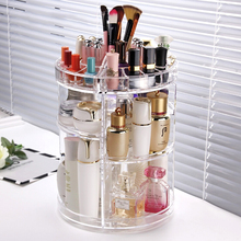 DIY 360 Degree Rotation Transparent Acrylic Cosmetics Storage Box Fashion Multi-function Detachable Makeup Beauty Organizer 2024 - buy cheap
