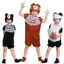 Fantasia infantil de elefante, panda, urso preto, canguru, roupa para crianças, traje cosplay, halloween, natal 2024 - compre barato