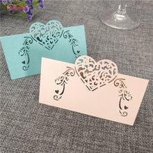 10pcs Laser Cut Heart Shape Table Name Card Place Card gift card Wedding Party Decoration Favor 5zsh928 2024 - buy cheap