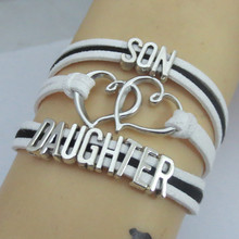 love son and daughter bracelets charm love son bracelets daughter bangle 2024 - buy cheap