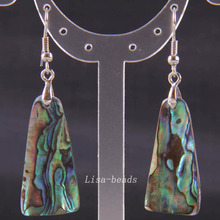 Bead Handmade Jewelry For Women Natural Blue New Zealand Abalone Shell Earrings 1Pair U263 2024 - buy cheap