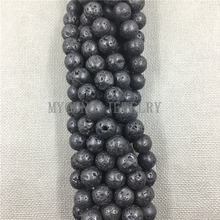 Free Shipping Nature Black Volcanic Beads,Lava Beads For Jewelry Making Diy Bracelet Or Necklace MY1175 2024 - buy cheap