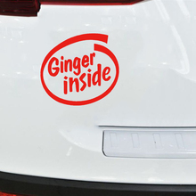 13*12cm For Ginger Inside Funny Joke Car Bike Bumper Motorcycle Window Vinyl Decal Sticker Car Styling Vinyl Decals 2024 - buy cheap