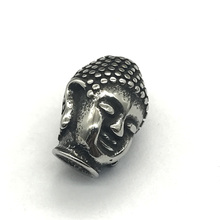 2mm Hole Size 316L Stainless Steel Solid Buddha head Beads Charms Spacer Beads for Jewelry Making Beaded Bracelet 2024 - buy cheap