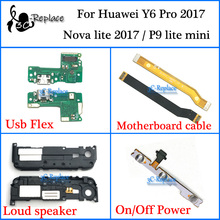 Cable de placa base flexible para Huawei Y6 Pro 2017 / Nova lite 2017 / Huawei P9 lite, miniusb, altavoz fuerte, encendido y apagado 2024 - compra barato
