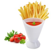 1PC French Fry Chips Cone Assorted Sauce Salad Dipping Cup Snack Ketchup Jam Stand Dip Cup Serve Holder Potato Kitchen OK 0743 2024 - buy cheap