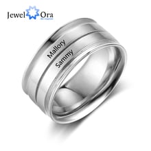 Personalized Custom 2 Names Rings for Women Couples Engraved Ring Wedding Engagement Jewelry Accessories (JewelOra RI103811) 2024 - buy cheap