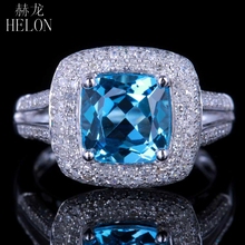 HELON-anillo de compromiso de oro blanco de 14K (AU585), sortija de boda con Topacio azul Natural de 2,9 quilates, joyería fina 2024 - compra barato