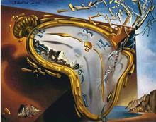 Salvador Dali мягкие часы в момент взрыва Шелковый плакат декоративной живописи 24x36inch 2024 - купить недорого
