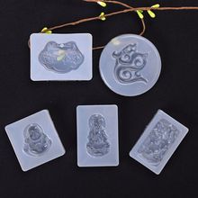 5Pcs Buddhism Jade Pendant Silicone Mold Kit Epoxy Resin Jewelry Making Tools 2024 - buy cheap