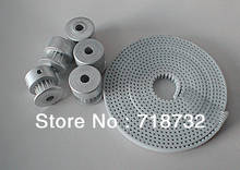 free shipping 6pcs T2.5 timing pulley and 10m T2.5 open timing belt with 10mm belt width 2024 - купить недорого