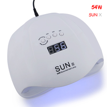 SUNX-secador de uñas para todo tipo de geles, lámpara UV LED de 54W, con pantalla LCD, 36 LED, con sensor infrarrojo, herramientas de manicura 2024 - compra barato