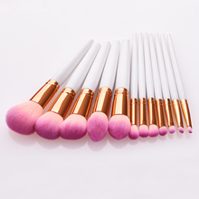 12 pcs/set Foundation Blush Loose Powder Cosmetics Makeup Brushes Nylon Fiber Soft Hair Wooden Handle Eye Shadow Brush Tools Kit 2024 - buy cheap