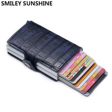 Rfid Men Wallets Short Card Wallet Boys Money Bag Clutch Mini Smart Wallet Male Small Aluminium Metal Purse Thin Vallet Walet 2024 - buy cheap